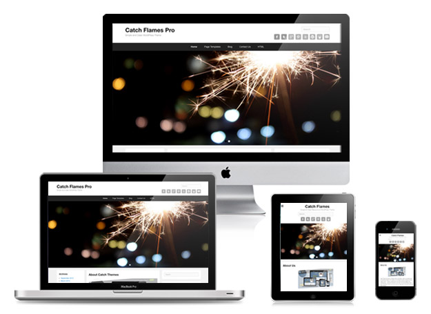 Catch Flames Pro: Simple Box Shaped Responsive WordPress Theme