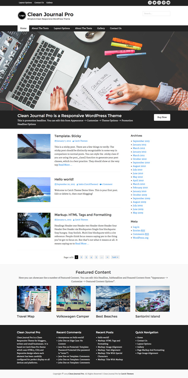 Clean Journal Pro WordPress Theme