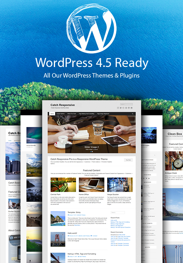 All Our Themes and Plugins are WordPress 4.5 ready