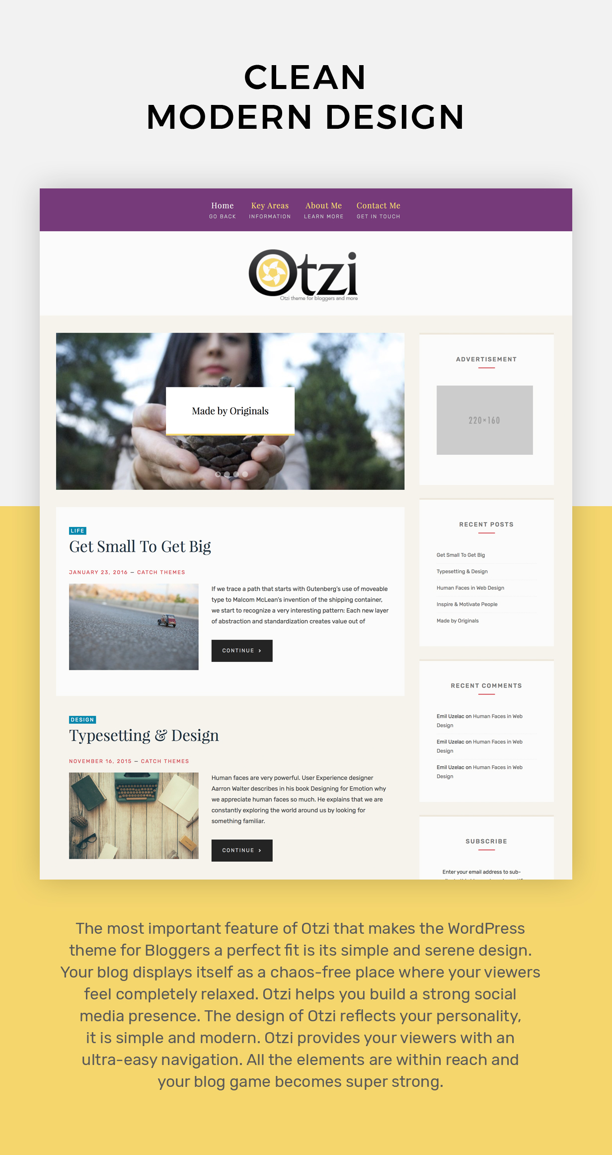 WordPress theme for Bloggers