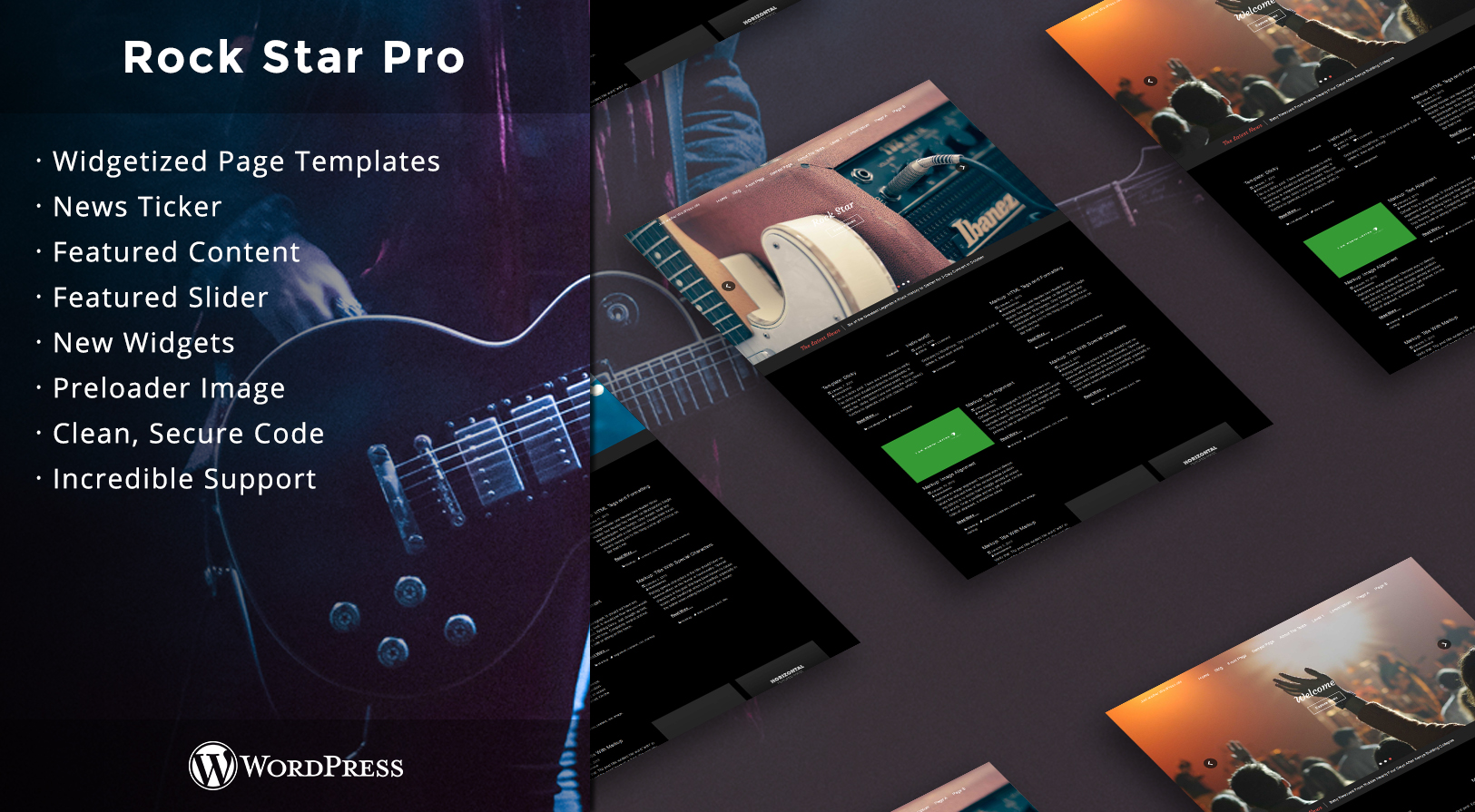 Rock Star - Premium Music WordPress Theme