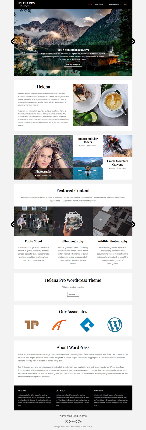 Helena Pro, is a WordPress theme for bloggers who are looking to create a strong social media presence.