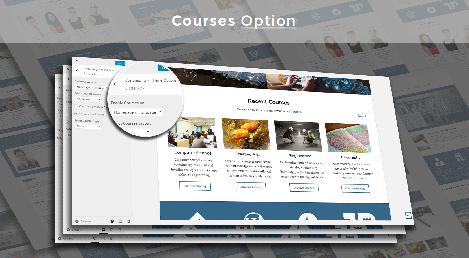 Clean Education Pro - Education WordPress theme - Courses Layout Screenshot