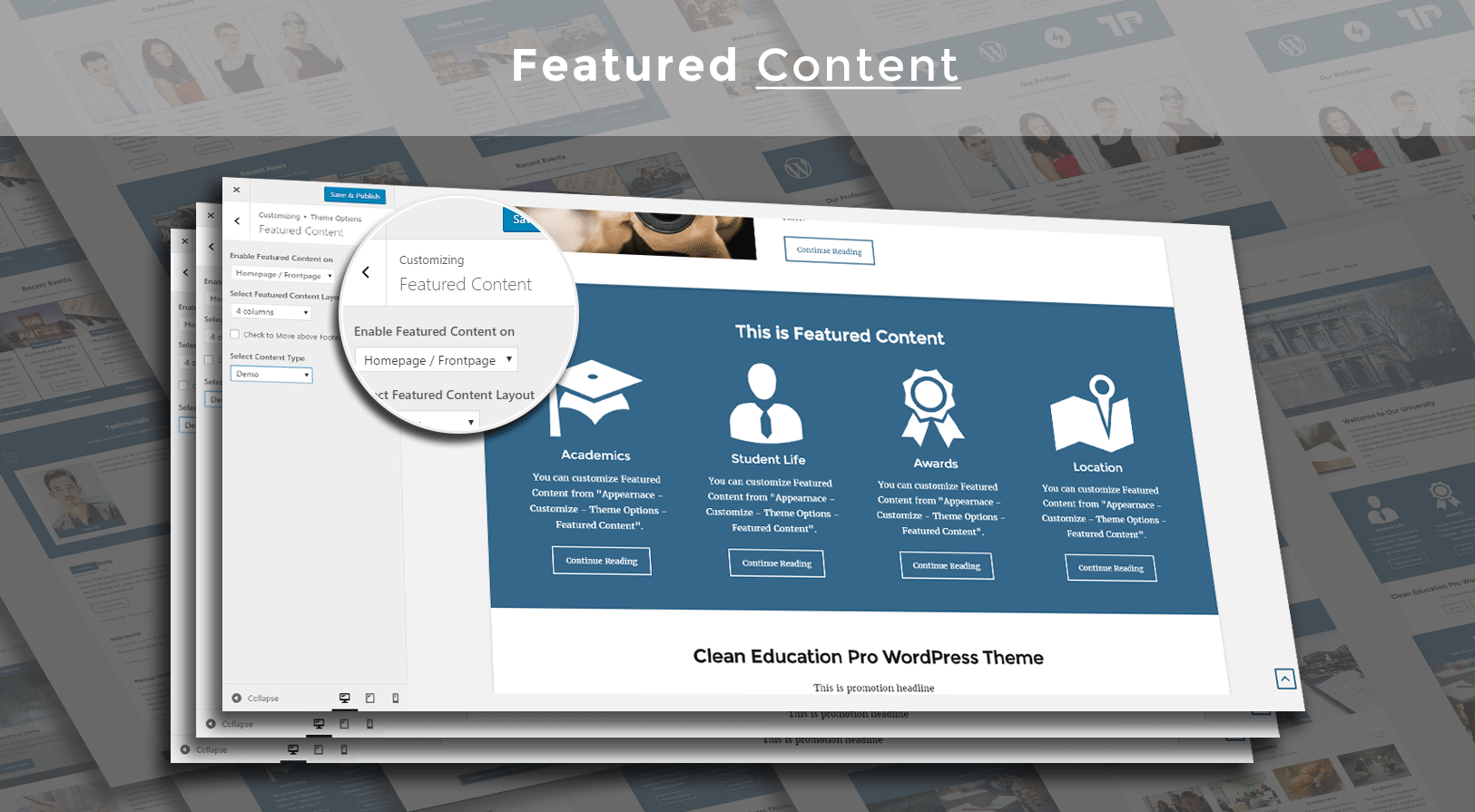 Clean Education Pro - Education WordPress theme - Featured Content Layout Screenshot