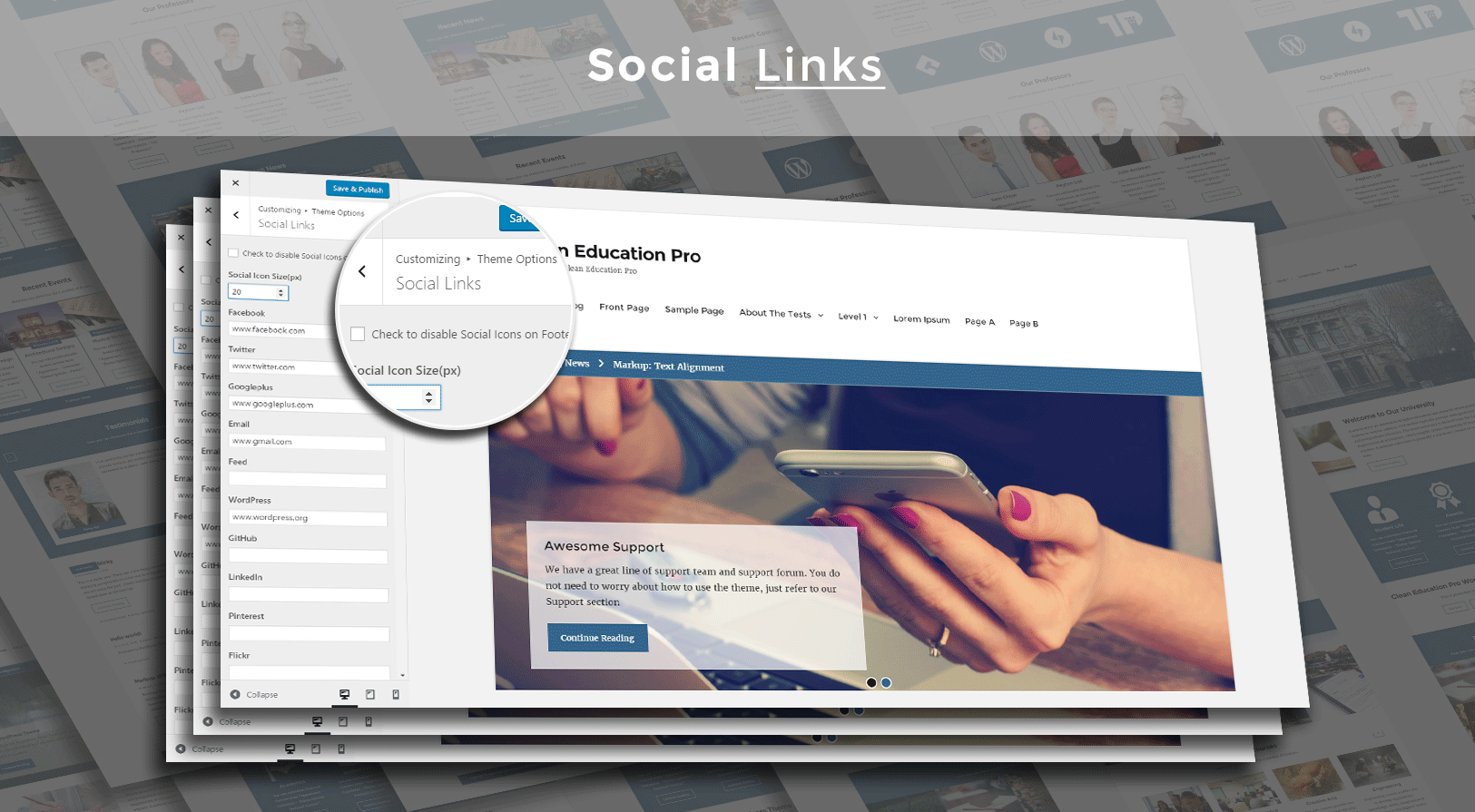 Social Links Showcase