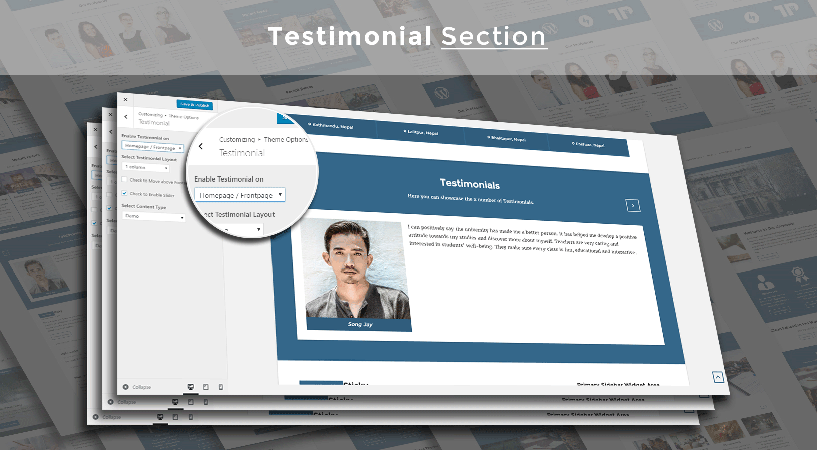 Testimonials Section Layout