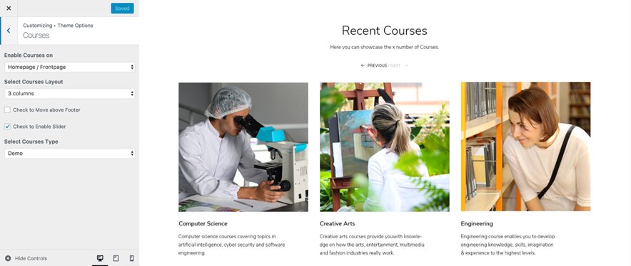 Higher Education Pro - Education WordPress theme - Courses Showcase Screenshot