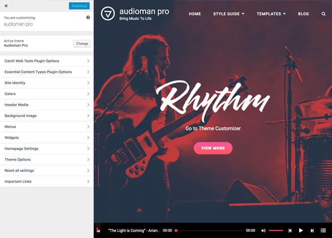Trendy Premium Music WordPress Theme - Audioman Pro