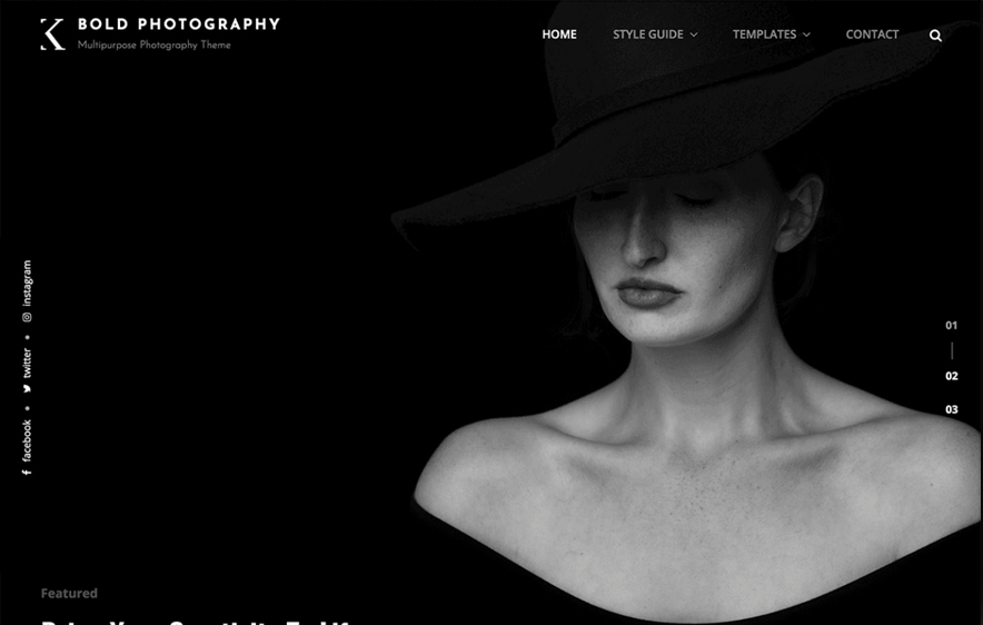 Bold Photography WordPress Theme