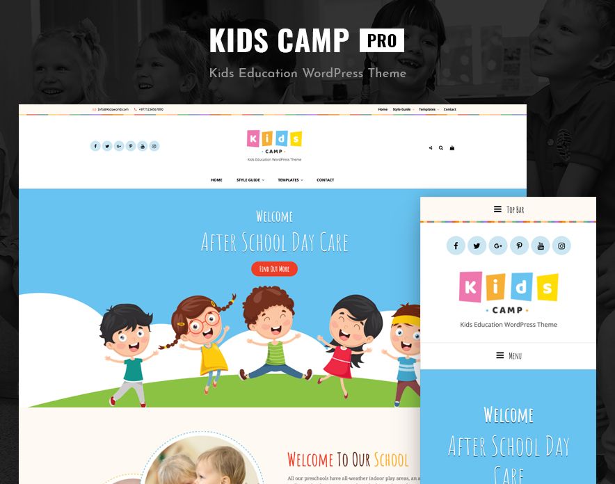 Kids Camp Pro - Education WordPress Theme Main Screenshot
