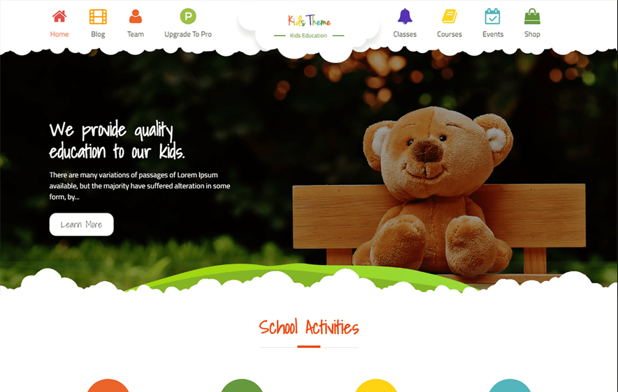 Kids Education Free Education WordPress Theme