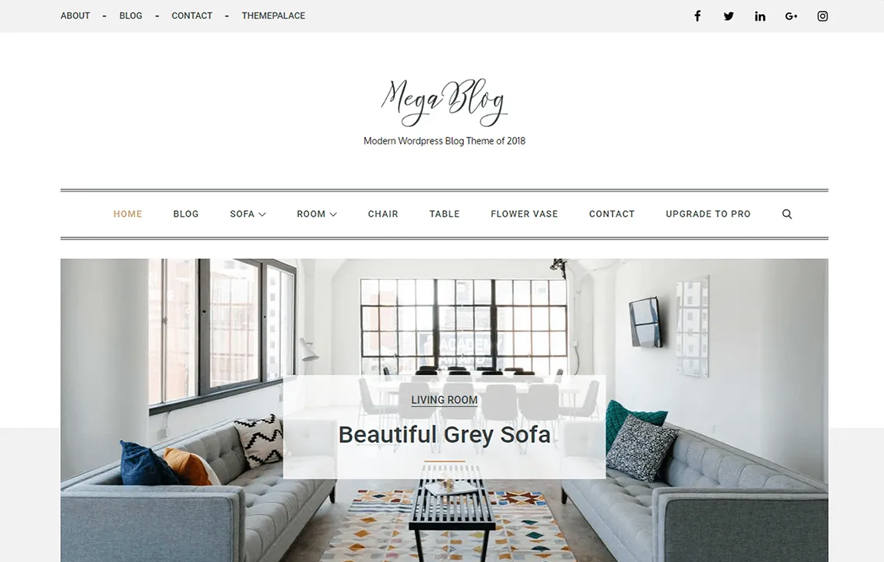 Mega Blog Free Blog WordPress Theme