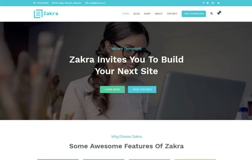Zakra Free WordPress Theme