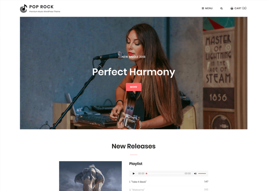 Pop Rock - 10+ Best Free Music WordPress Themes