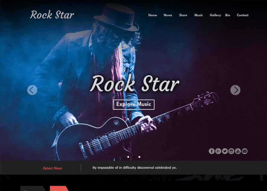 Rock Star - 10+ Best Free Music WordPress Themes