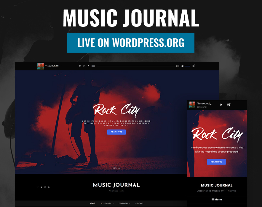 Our Music Journal Theme is Now Live on WordPress.org - Best Free Music WordPress Theme