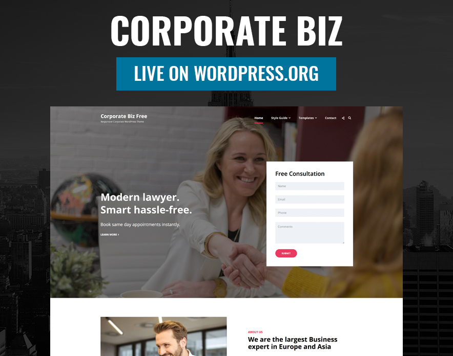 Corporate Biz Live on WordPress.org main image