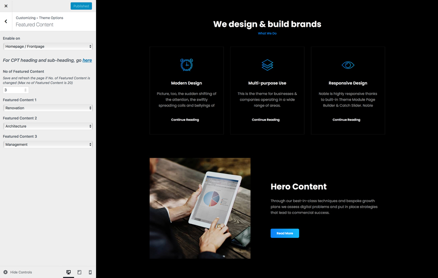 Featured Content in BusinessFocus - A Responsive business WordPress Theme
