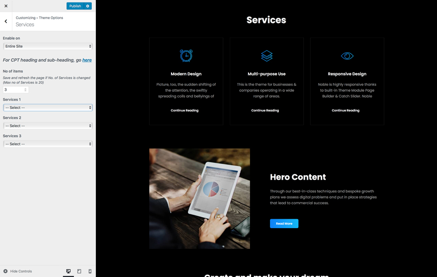 Services in BusinessFocus - A responsive Business WordPress Theme