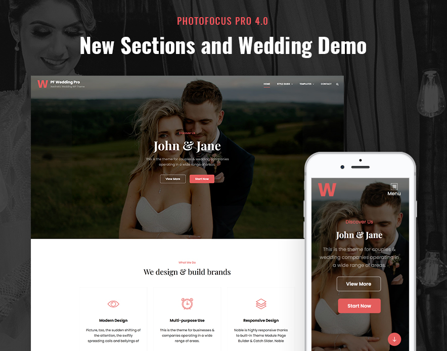 PhotoFocus Pro 4.0 Brings New Sections and Wedding Demo main image