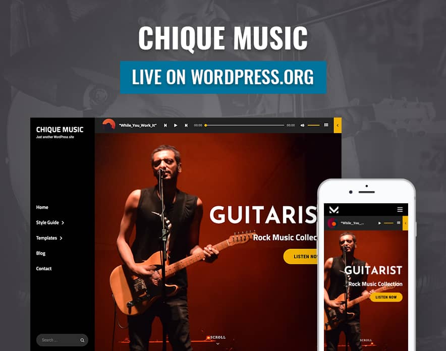 Chique Music is Now Live on WordPress.org main image