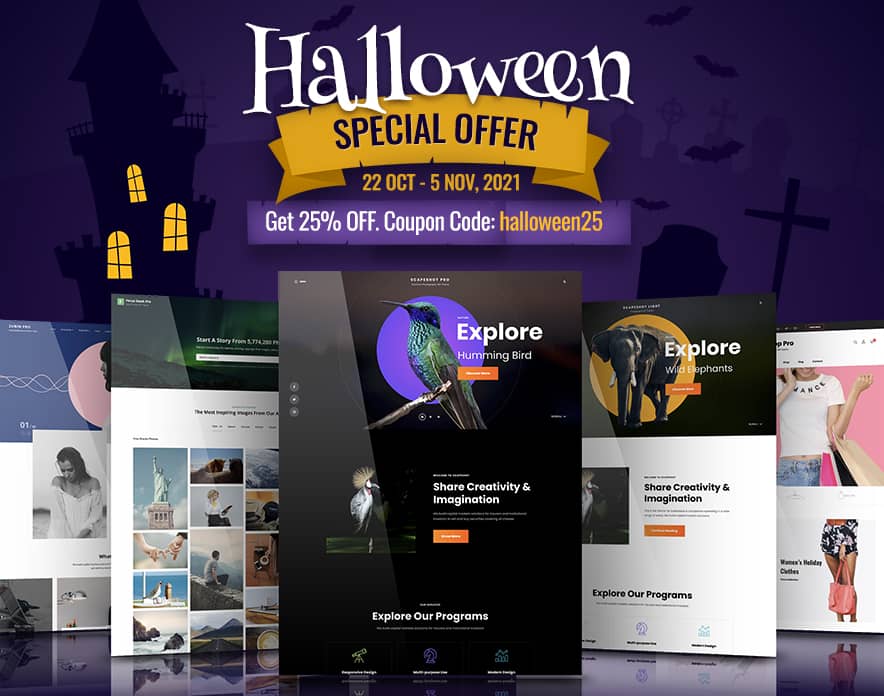 Halloween 2021 Deals and Offers by Catch Themes main image