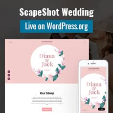 ScapeShot Wedding thumbnail image - wedding wordpress theme