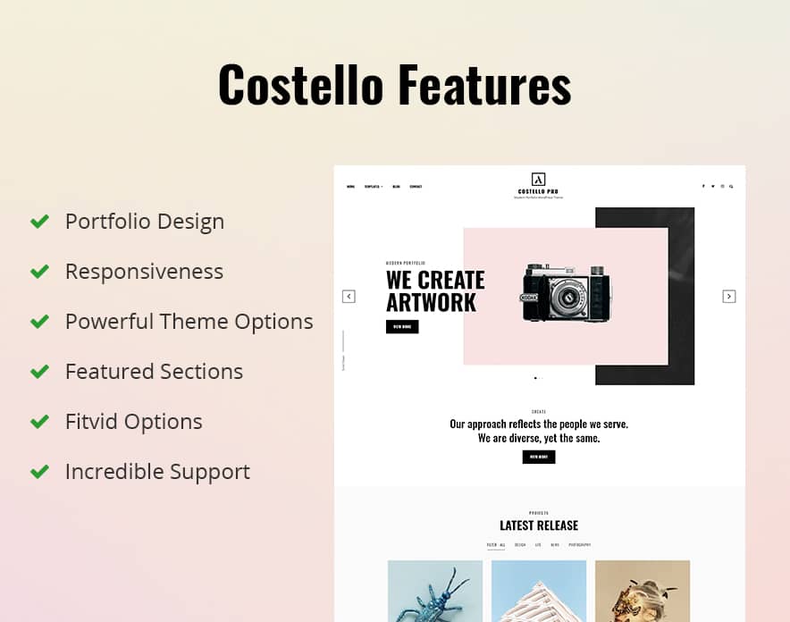 Costello Pro Features List