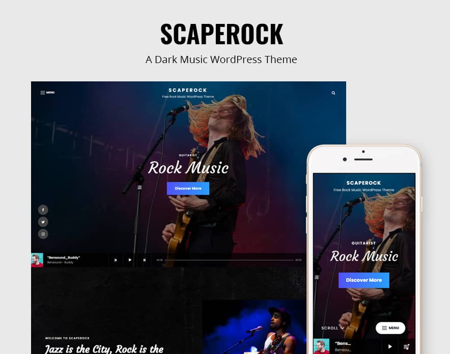 ScapeRock - Dark Music WordPress Theme