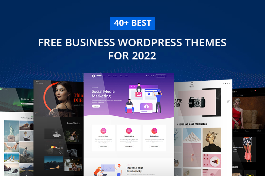 40+ Best Free Business WordPress Themes for 2022 main image