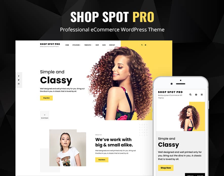 Shop Spot Pro - Professional eCommerce WordPress Theme main image