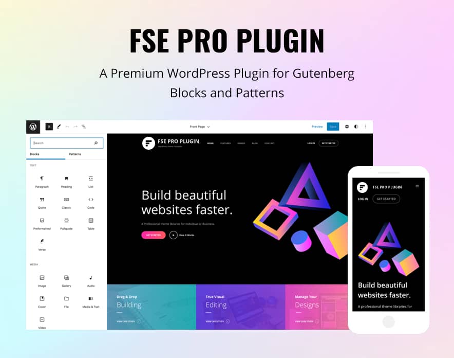 FSE Pro – A Premium WordPress Plugin for Blocks and Patterns main image