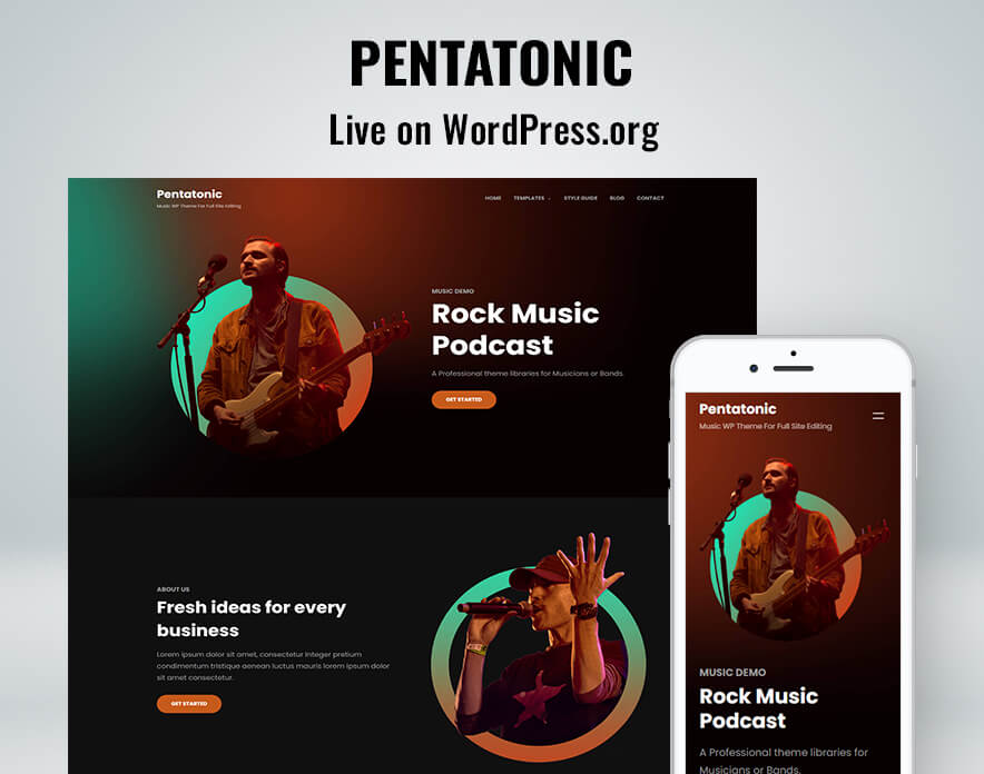 Our Pentatonic Theme Now Live on WordPress.org Main