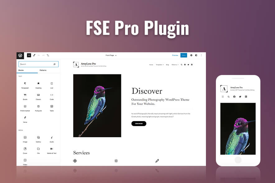 ArtsyLens Pro FSE Pro Plugin