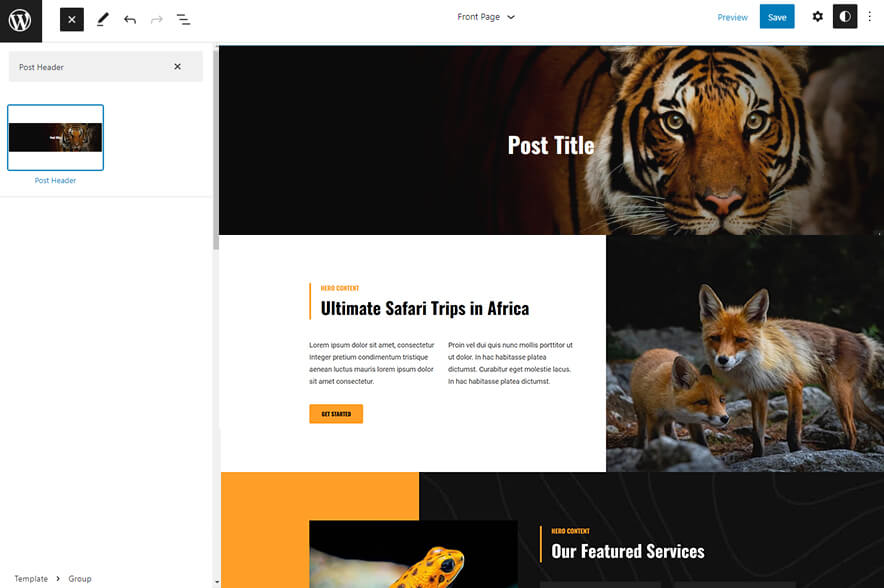 Globetrotter Pro - Photography WordPress Block Theme For Full Site Editing Post Header