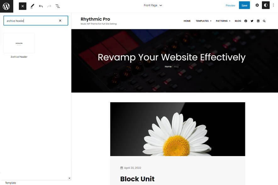Rhythmic Pro - Music WordPress Block Theme For Full Site Editing Archive Header Image