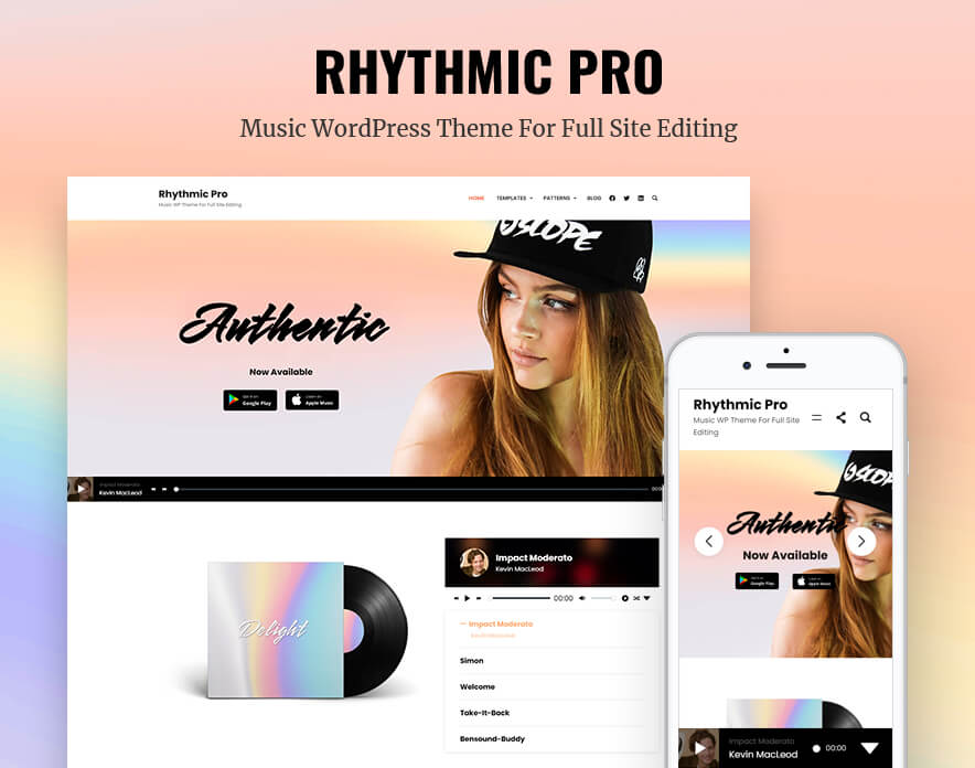 Rhythmic Pro - Music WordPress Block Theme For Full Site Editing Main