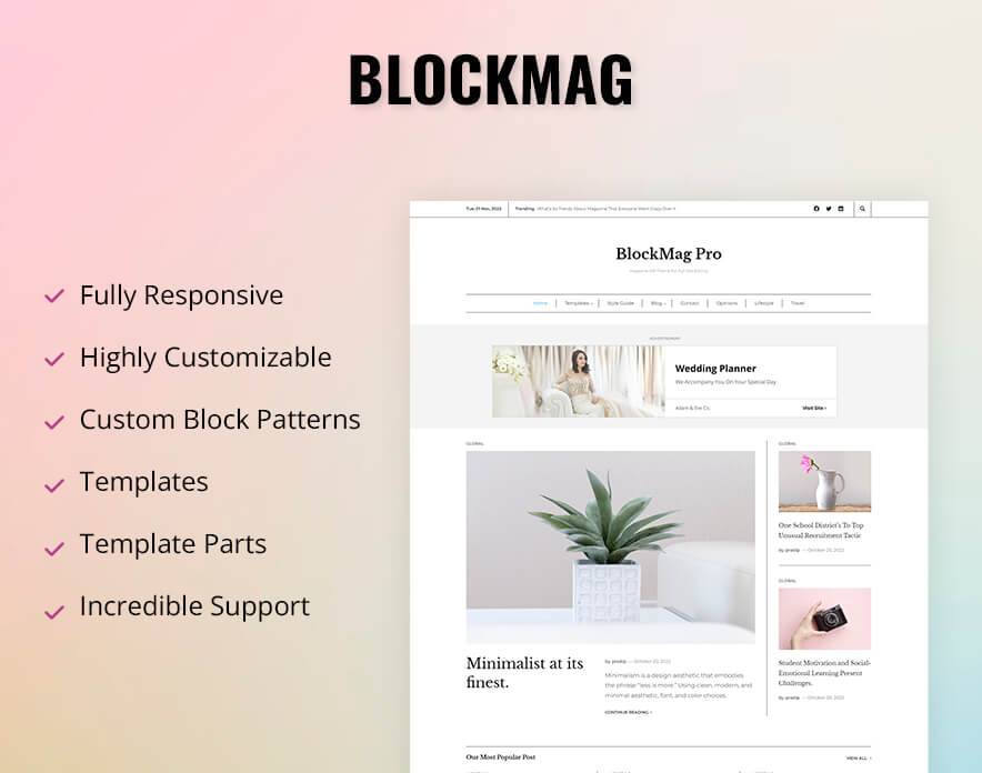 BlockMag Live On WordPress.org Features