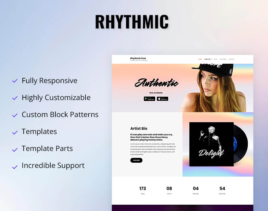 Rhythmic Live On WordPress.org Features