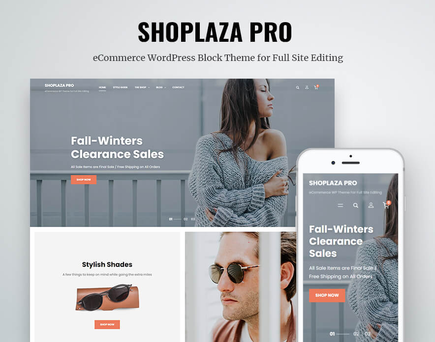 Shoplaza Pro - eCommerce WordPress Block Theme For Full Site Editing Main