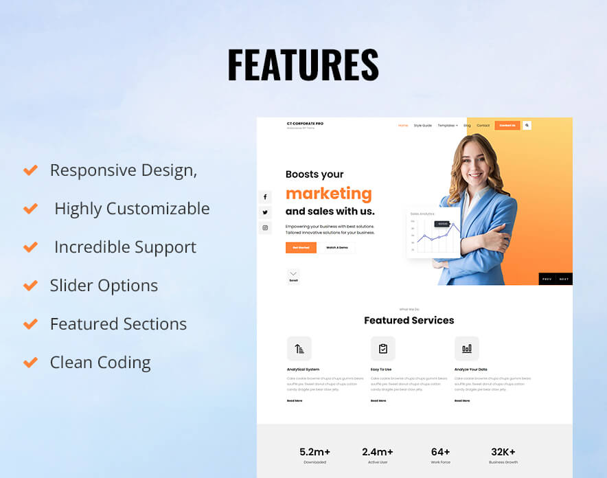 Catch Corporate -Corporate WordPress Theme Features