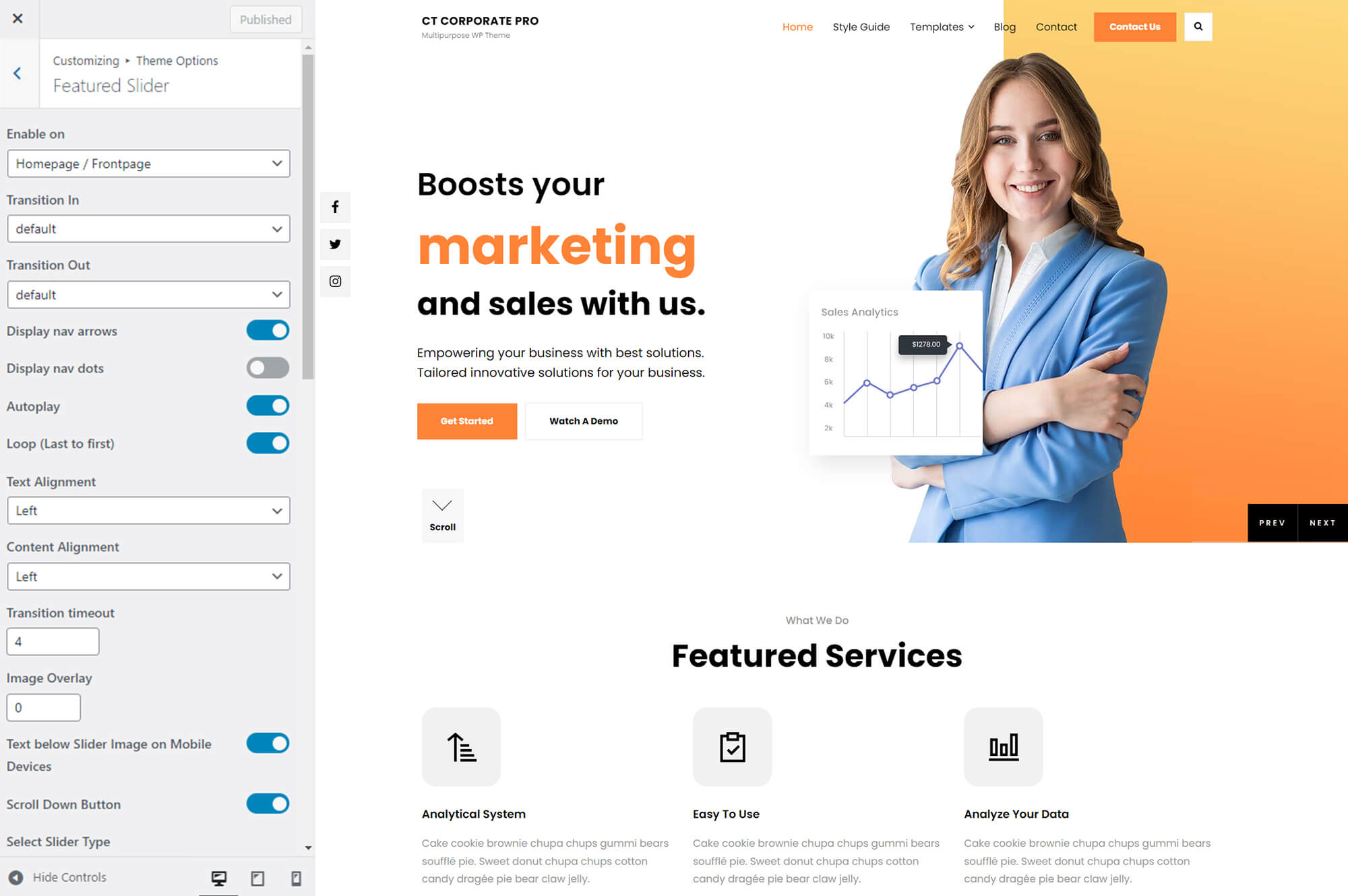 Catch Corporate -Corporate WordPress Theme Featured Slider