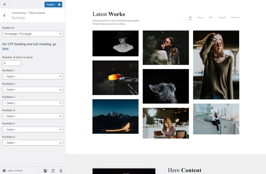 Darcie Light - Photography WordPress Theme Portfolio