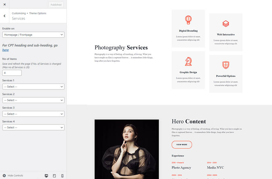 Darcie Light - Photography WordPress Theme Services