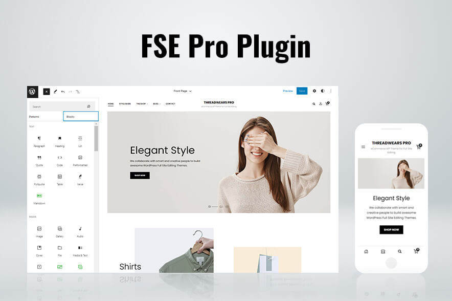 Threadwears Pro - eCommerce WordPress Block Theme FSE Pro Plugin