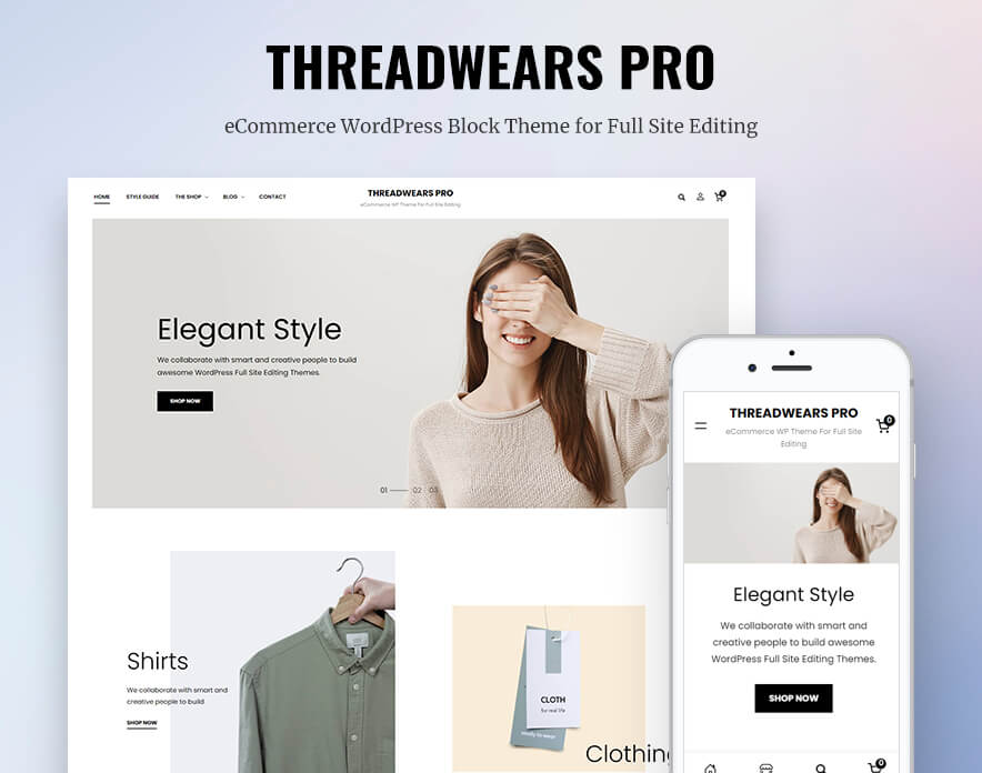Threadwears Pro - eCommerce WordPress Block Theme Main