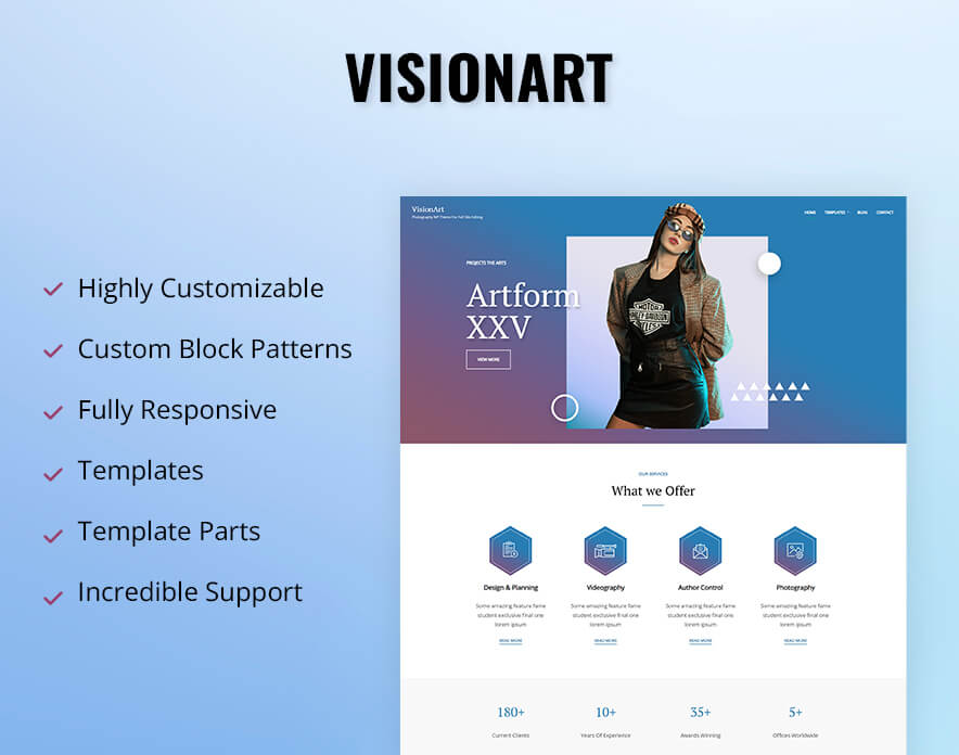 VisionArt Live on WordPress.org Features