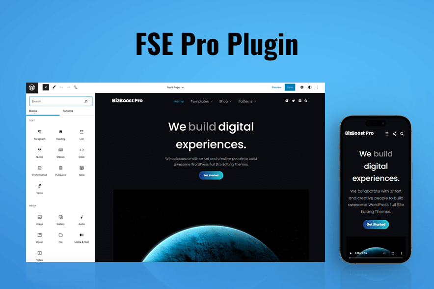 BizBoost Pro - Corporate WordPress Block Theme FSE Pro Plugin