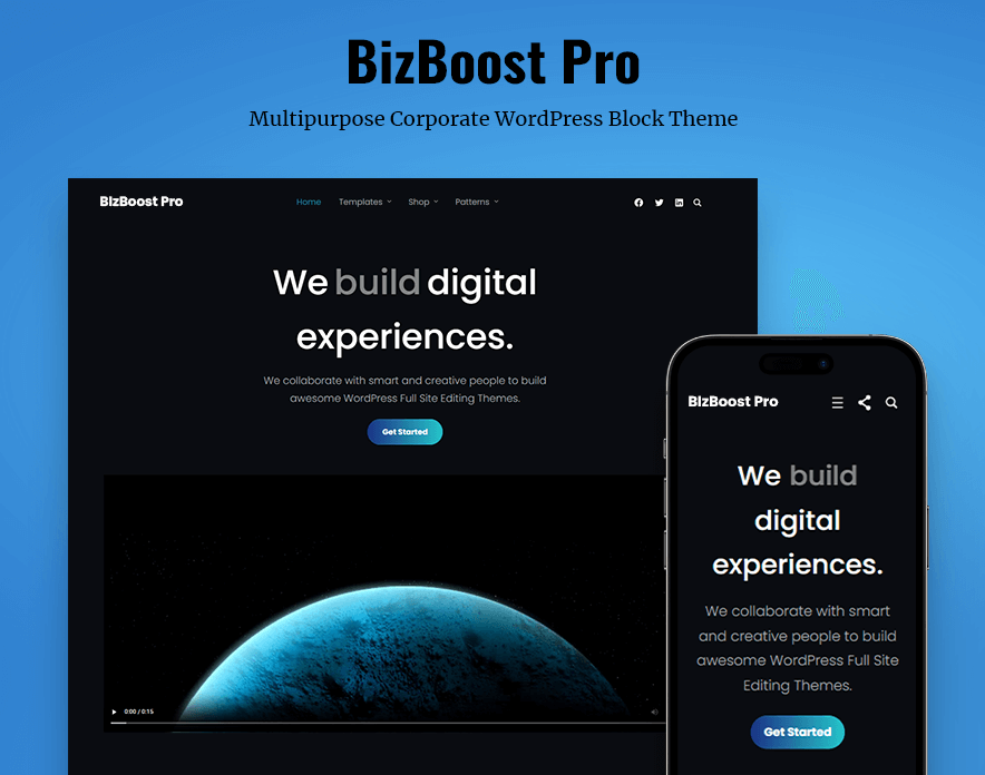 BizBoost Pro - Corporate WordPress Block Theme Main