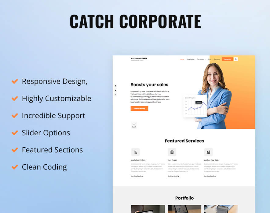 Catch Corporate Live on WordPress.org Features